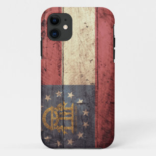 Old Wooden Georgia Flag; iPhone 11 Case
