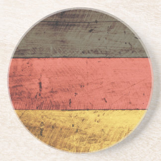 Old Wooden Germany Flag Coaster