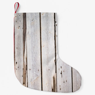 Old wooden grunge textureabstract, background, boa small christmas stocking