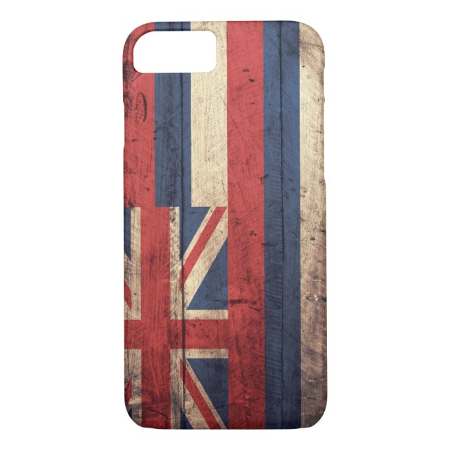 Old Wooden Hawaii Flag; Case-Mate iPhone Case (Back)
