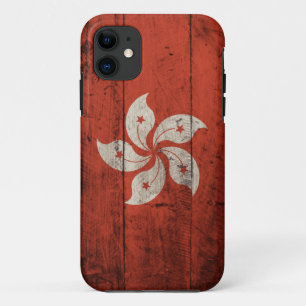 Old Wooden Hong Kong Flag iPhone 11 Case