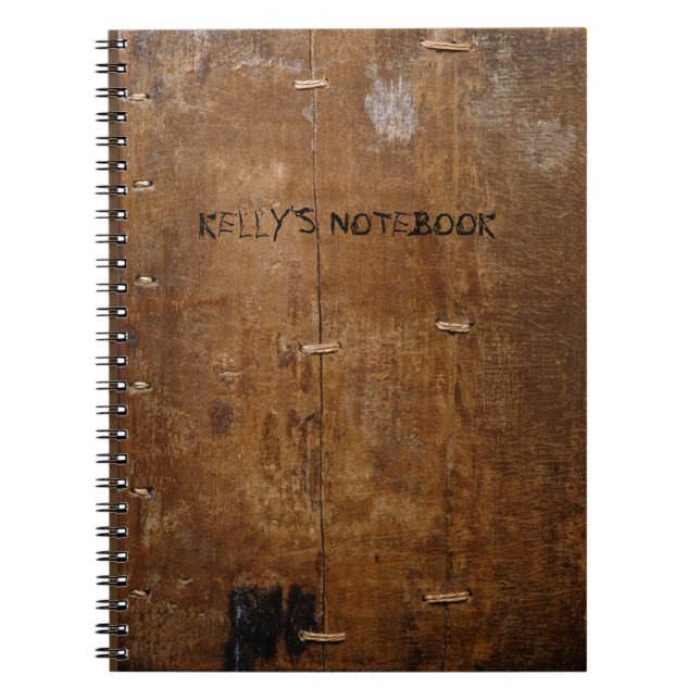 Old "Wooden" Notebook with (or without) your Name (Front)