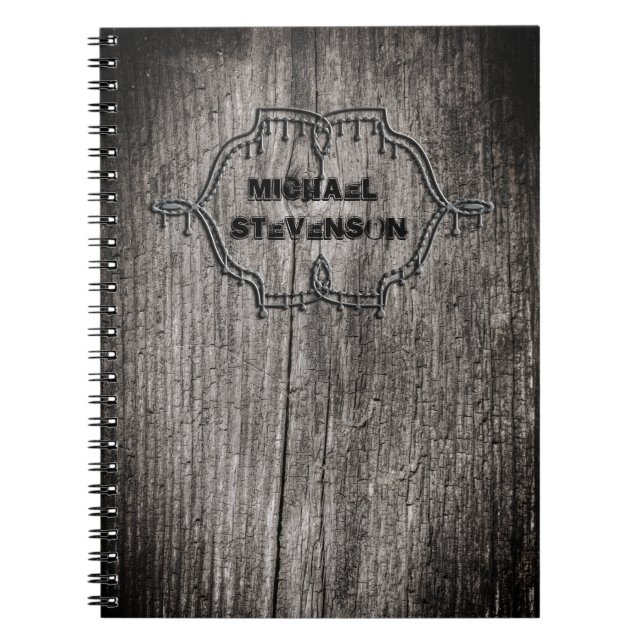 Old wooden planks notebook (Front)