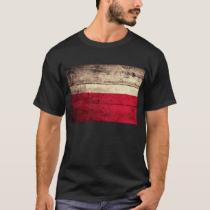 Old Wooden Poland Flag; T-Shirt