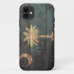 Old Wooden South Carolina Flag; iPhone 11 Case