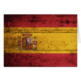Old Wooden Spain Flag