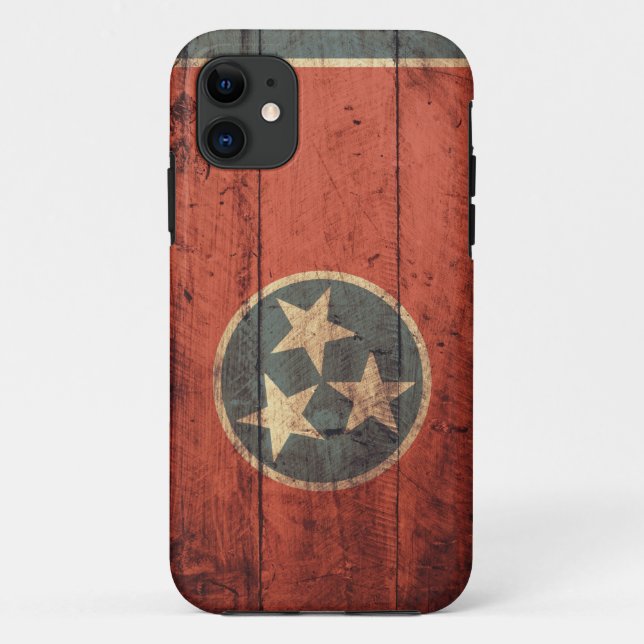 Old Wooden Tennessee Flag iPhone 5 Case (Back)