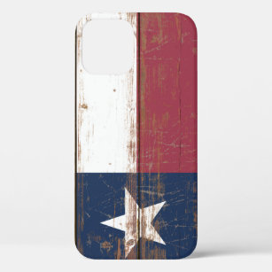 Old Wooden Texas State Flag iPhone 12 Case