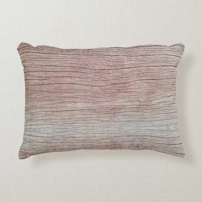 Old wooden texture with beautiful natural patterns accent pillow (Front)