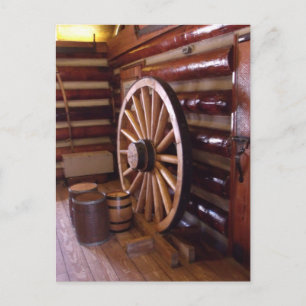 Old Wooden Wheel Postcard