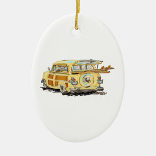 oLd WooDy Ceramic Ornament