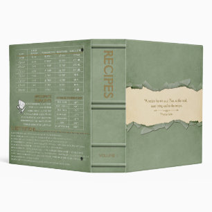 Old World Book Cover Sage Your Quote Binder