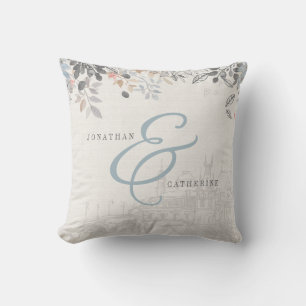 Old world charm pillow with names