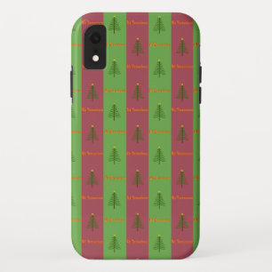 Old World Christmas Tree Pattern Evergreen iPhone XR Case