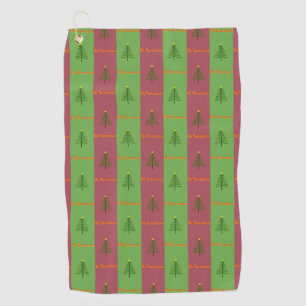 Old World Christmas Tree Pattern Evergreen Golf Towel