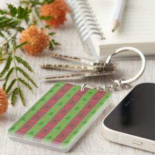 Old World Christmas Tree Pattern Evergreen Keychain