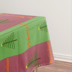 Old World Christmas Tree Pattern Evergreen Tablecloth