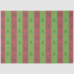 Old World Christmas Tree Pattern Evergreen Tissue Paper