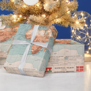 Old World Commercial & Economic Development Map  Wrapping Paper