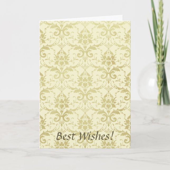 Old World Damask Pattern Card (Front)