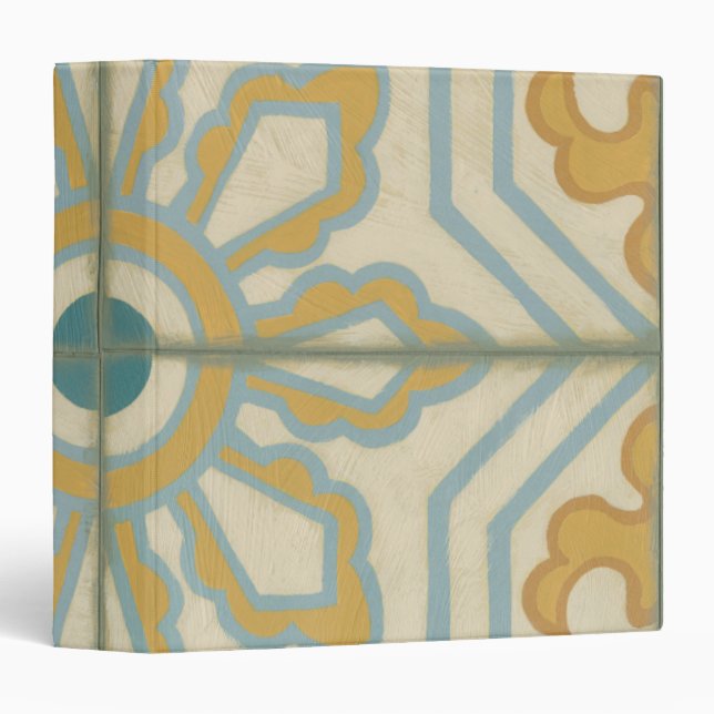 Old World Decorative Tile Pattern Binder (Front/Spine)