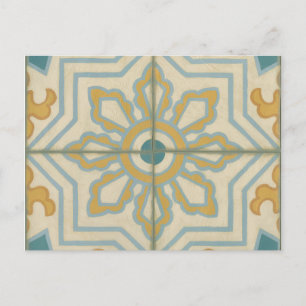 Old World Decorative Tile Pattern Postcard