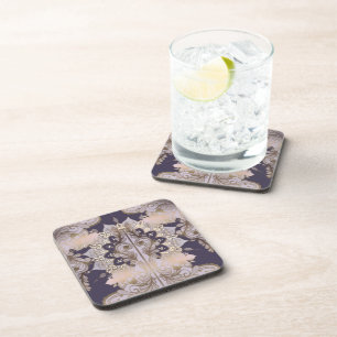 Old world  design ceramic tile coaster