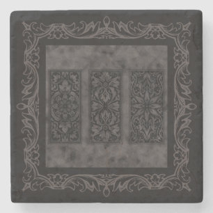 Old world  design stone coaster
