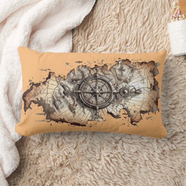 "Old World Explorer" Lumbar Pillow (Blanket)