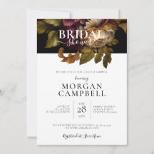 Old World Floral Bridal Shower Invitation
