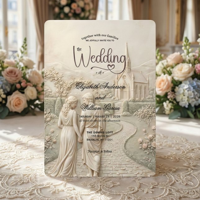 Old World Grecian Romance Garden Wedding   Invitation (Creator Uploaded)
