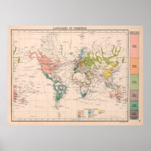 Old World Language Map (1907)  Poster