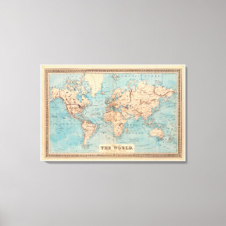 Old World Map 1876 Antique map Canvas Print