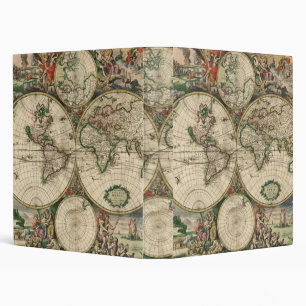 Old world map binder