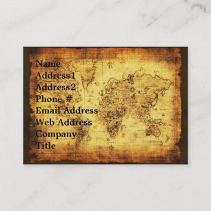 Old World Map Business Card