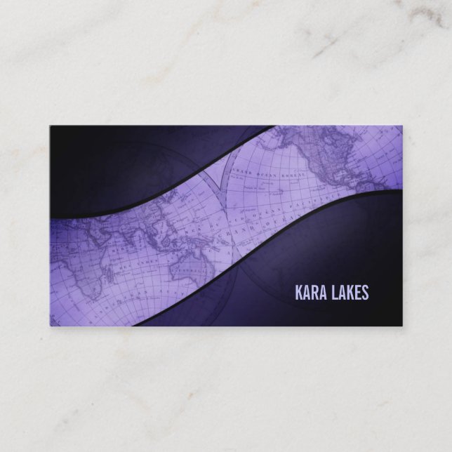 Old World Map Business Cards (Front)