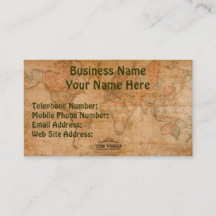 OLD WORLD MAP Business & Profile Cards