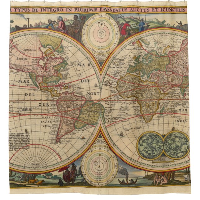 Old World Map By Nicolaas Visscher (Front)