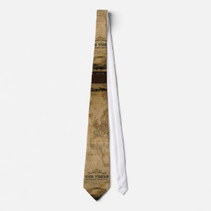 Old World Map Classc Gift Design Tie