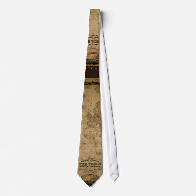 Old World Map Classc Gift Design Tie (Front)