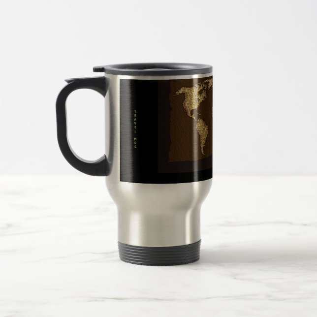 Old World Map Designer Gift Travel Mug (Left)