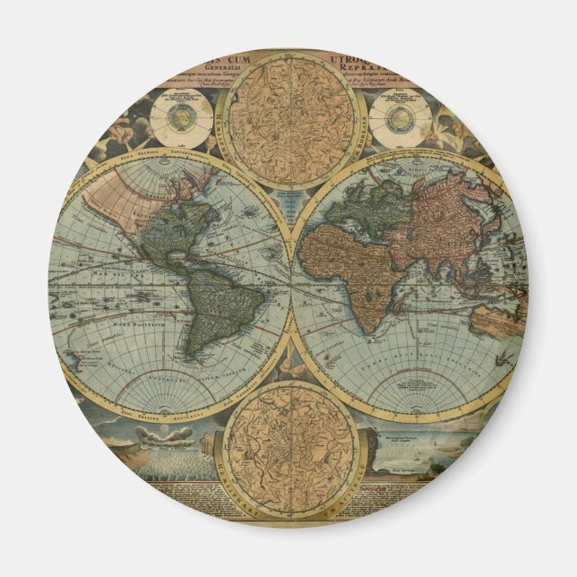 Old World Map Gifts Magnet (Front)