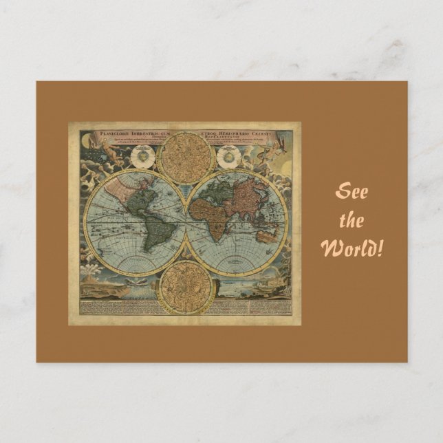 Old World Map Gifts Postcard (Front)