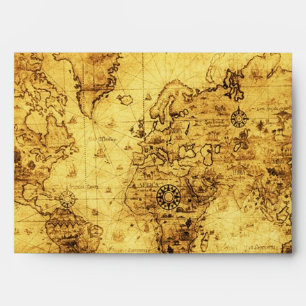 OLD WORLD MAP Greeting Card Envelope