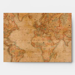 OLD WORLD MAP Greeting Card Envelope
