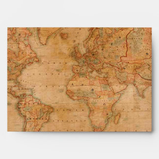 OLD WORLD MAP Greeting Card Envelope
