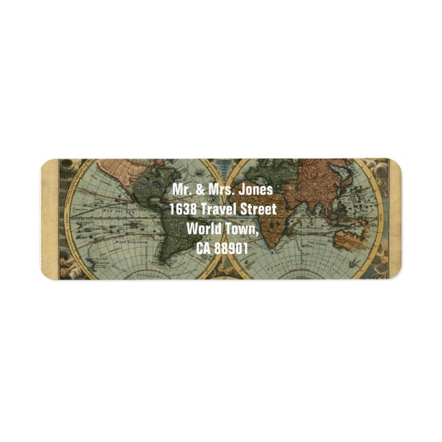 Old World Map Labels (Front)