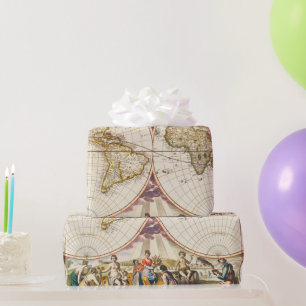 Old World Map  pattern Wrapping Paper
