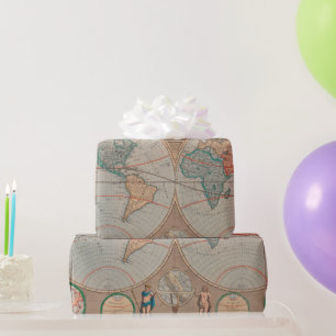 Old World Map  pattern Wrapping Paper