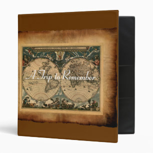 Old World Map Photo Album Binder